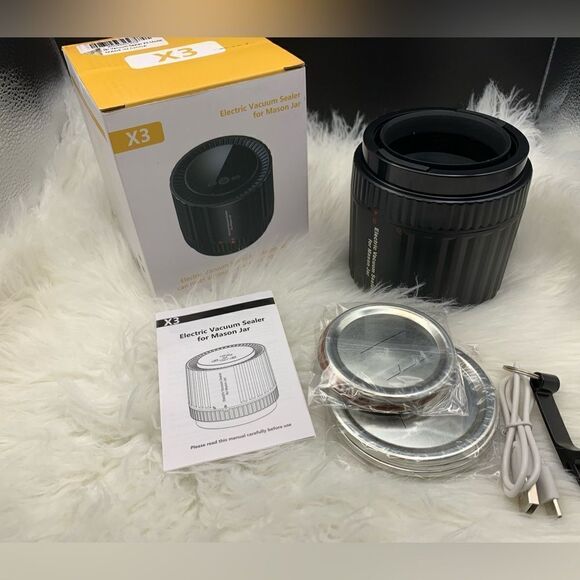 Rechargeable Mason Jar Vacuum Sealer - Electric Vacuum Sealer for Mason … - Picture 1 of 7